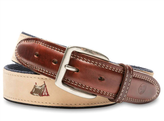 Duck Head - Men's Nubuck Leather Embroidered Belt