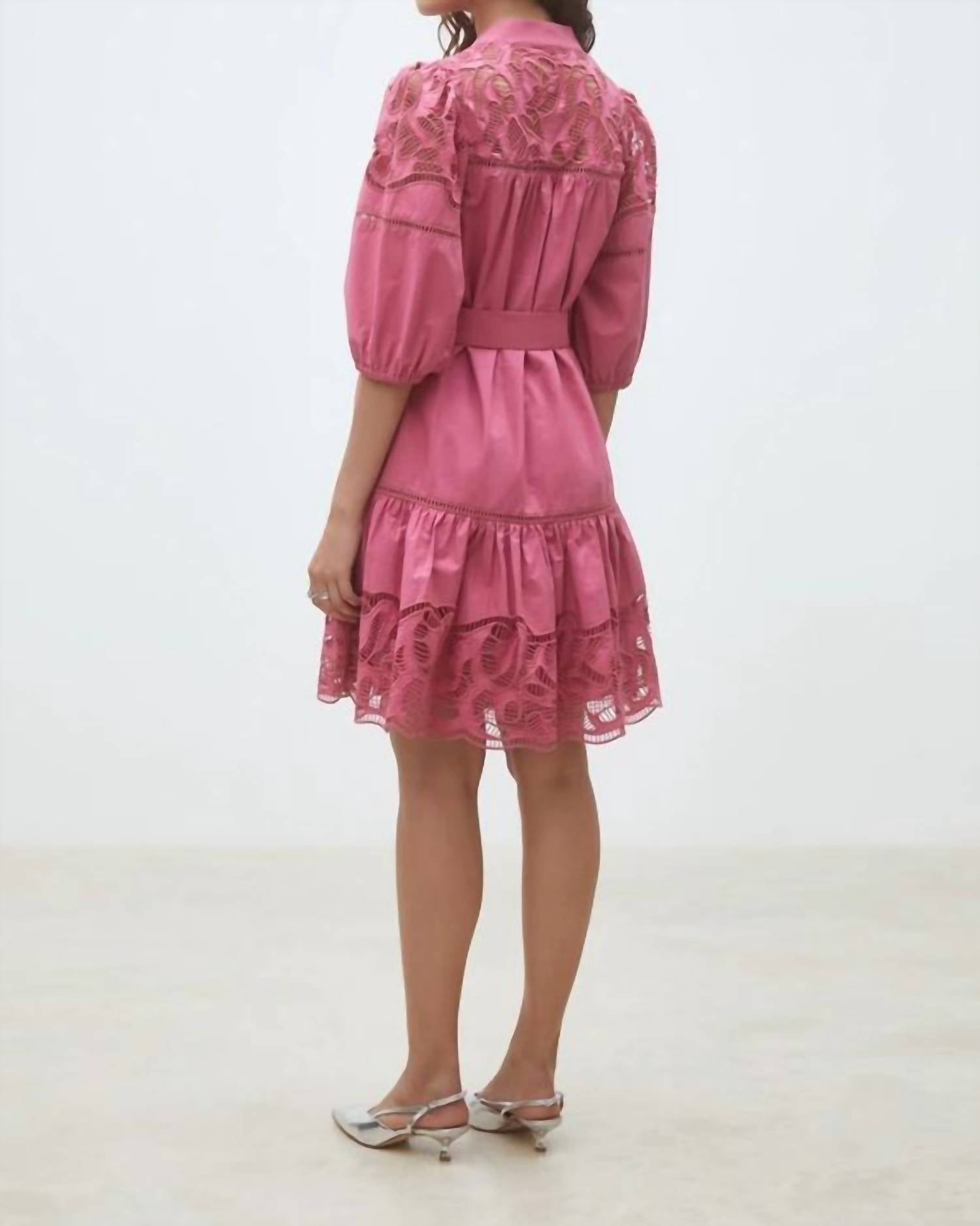 Suncoo - Caty Short Embroidered Mini Dress