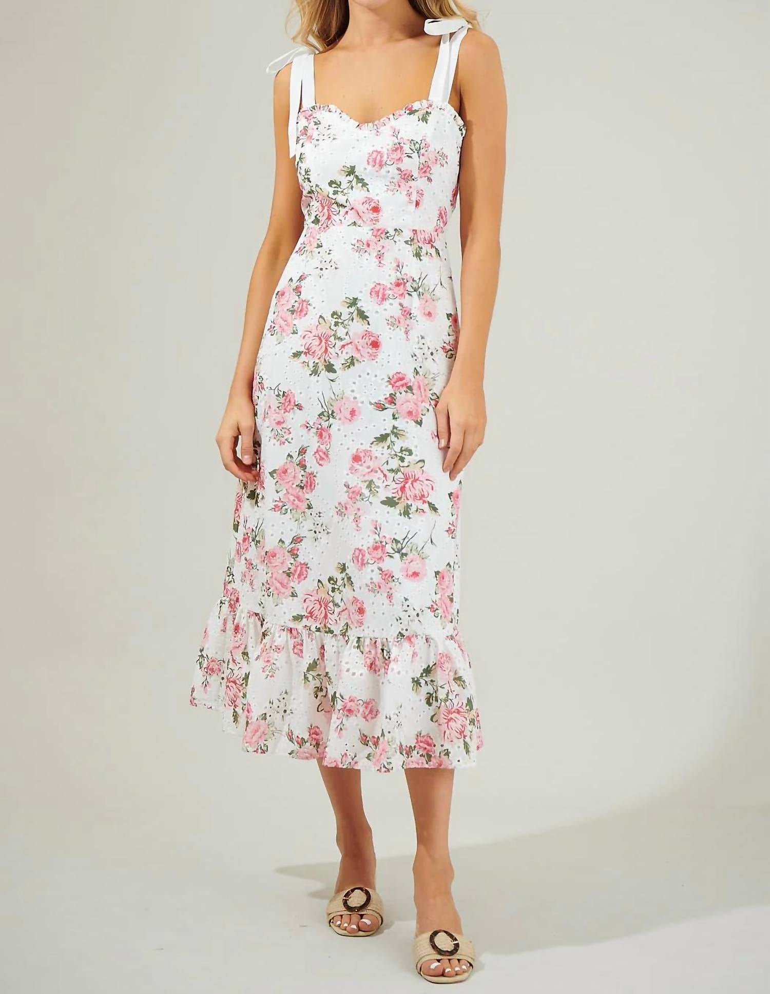 Sugarlips - Villa Garden Eyelet Midi Dress