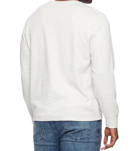 Flags & Anthem - Waffle Henley Long Sleeve Tee