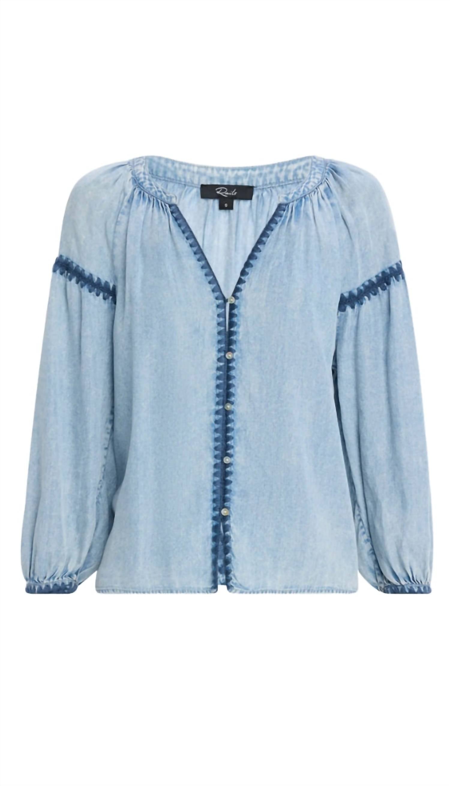 Rails - Toshi Denim Peasant Top
