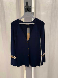 PAOLA BERNARDI Women's Beatriz Cardigan in navy - women's cardigan - alternate view