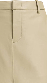 Vince Leather Trouser Front Skirt in seed 1 - women's skirt - view 5