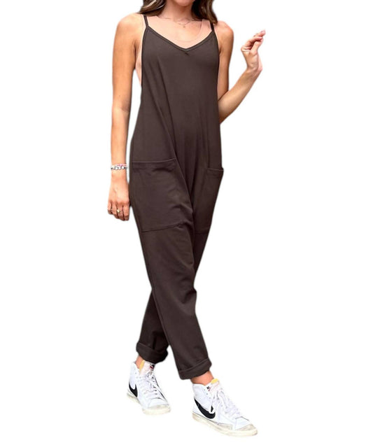 Bucketlist - V-neck Jersey Jumpsuit
