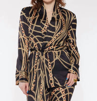 Circular Path - Open Front With Detachable Waist Tie Kimono