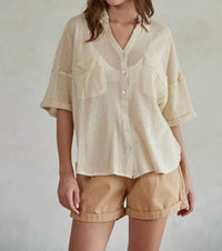 By Together - Fishnet Short Sleeve Top
