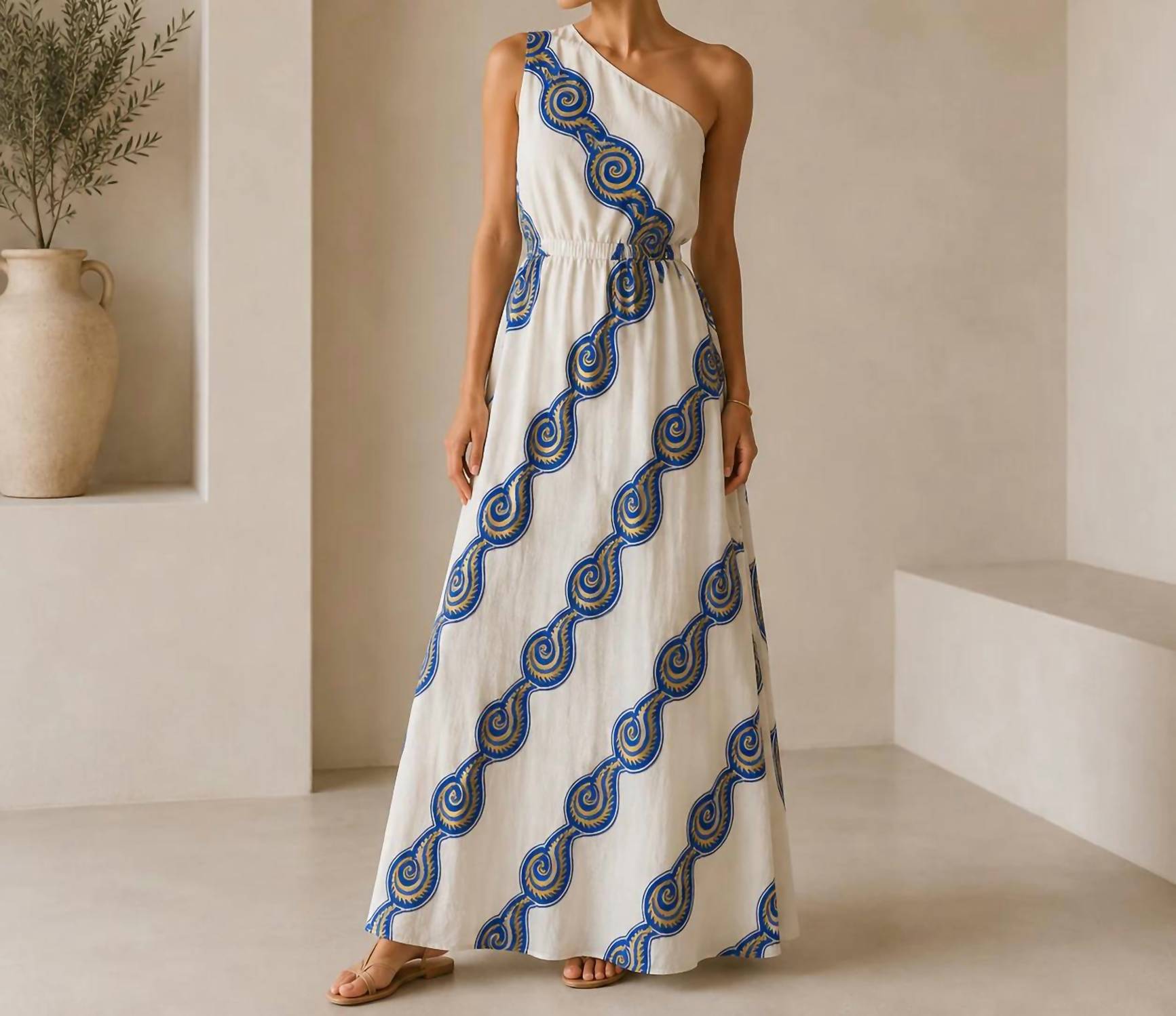 Mystery Resort - Zeus One Shoulder Maxi Dress