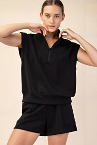 Rae Mode - Scuba Luxe V-neck Sleeveless Top