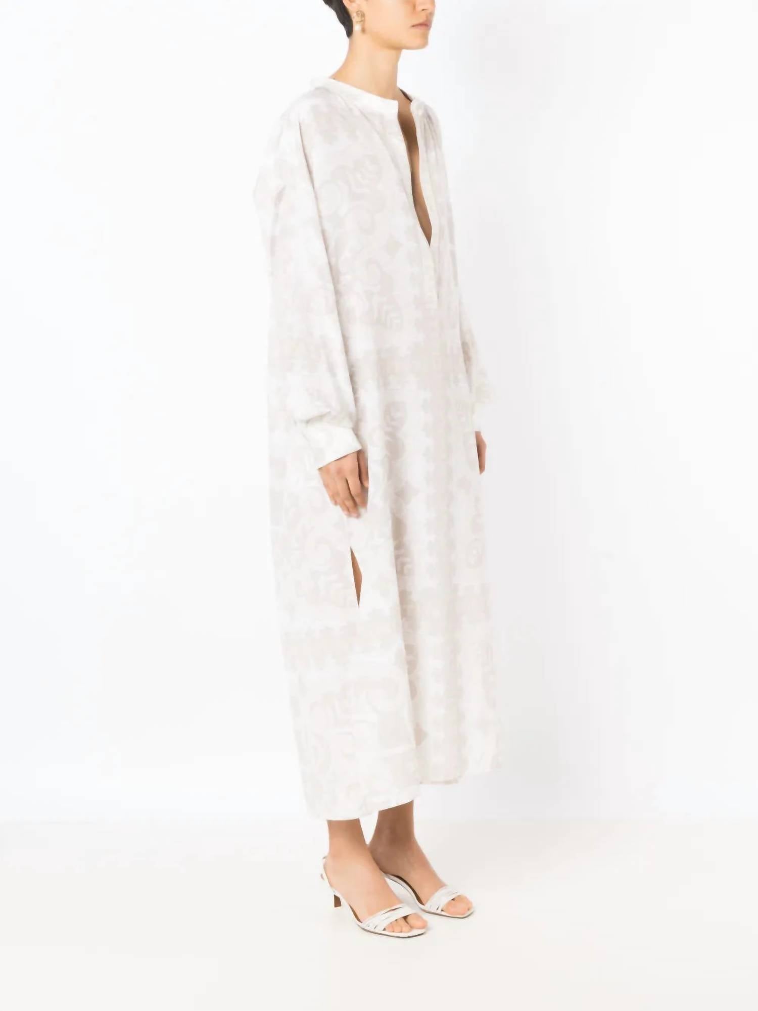 Valentino - Geometric Print Silk Cotton Dress