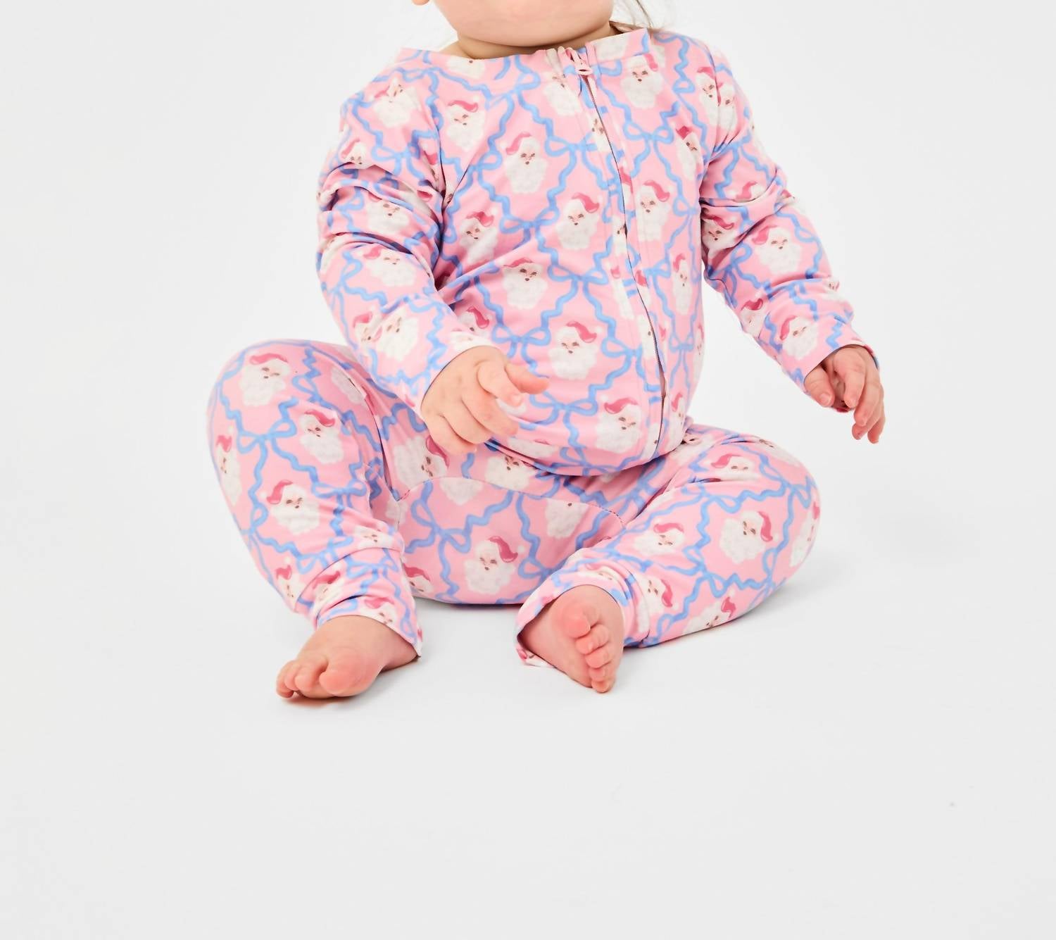 Mary Square - Baby Pj Santa Baby Bows Onesie