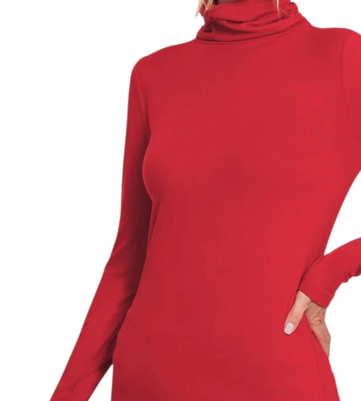 Zenana - Premium Microfiber Mock Neck Top