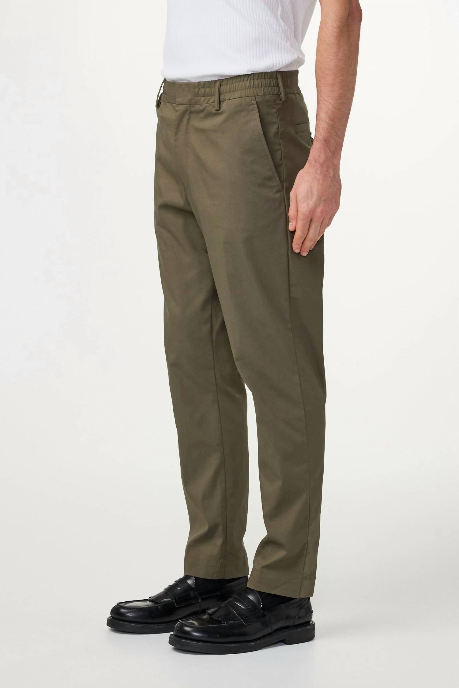 NN07 Billie Tapered Leg Pants in capers - men's pants - alternate view