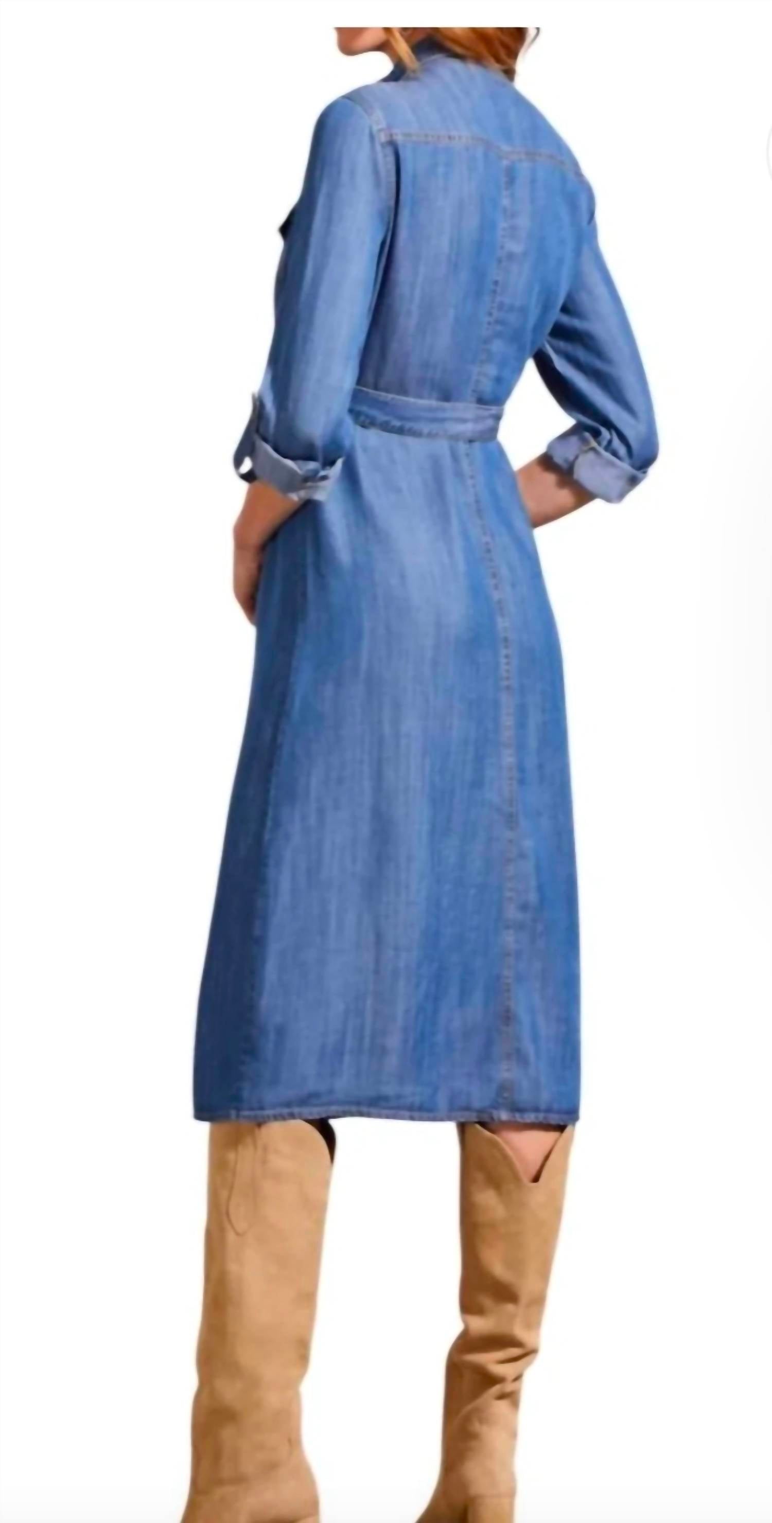 Tribal - Denim Long Sleeve Dress