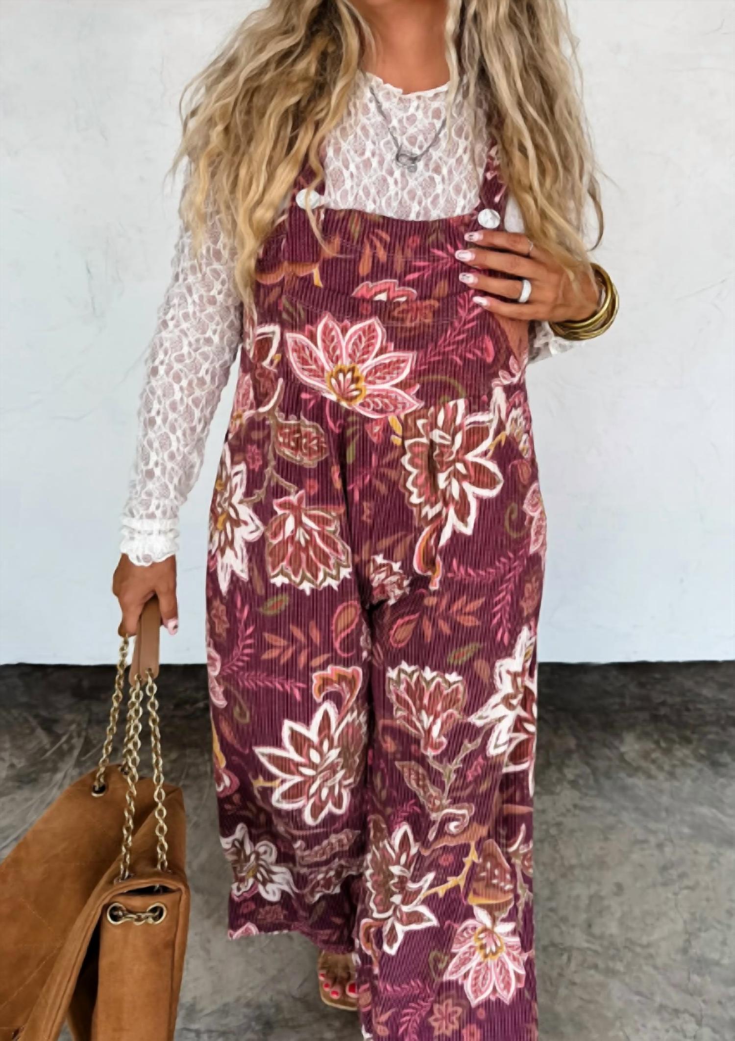Blakely - Fall Floral Karli Overalls