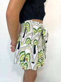 SANDY LIANG Kid's Sunset Palm Tie Mini Skirt in multi - kids' skirt - alternate view