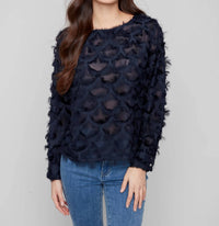 Charlie B - eyelash chiffon top