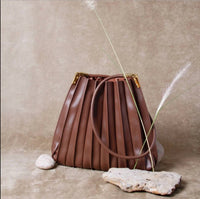 Melie Bianco - Women's Carrie Pleated Vegan Leather Shoulder Bag