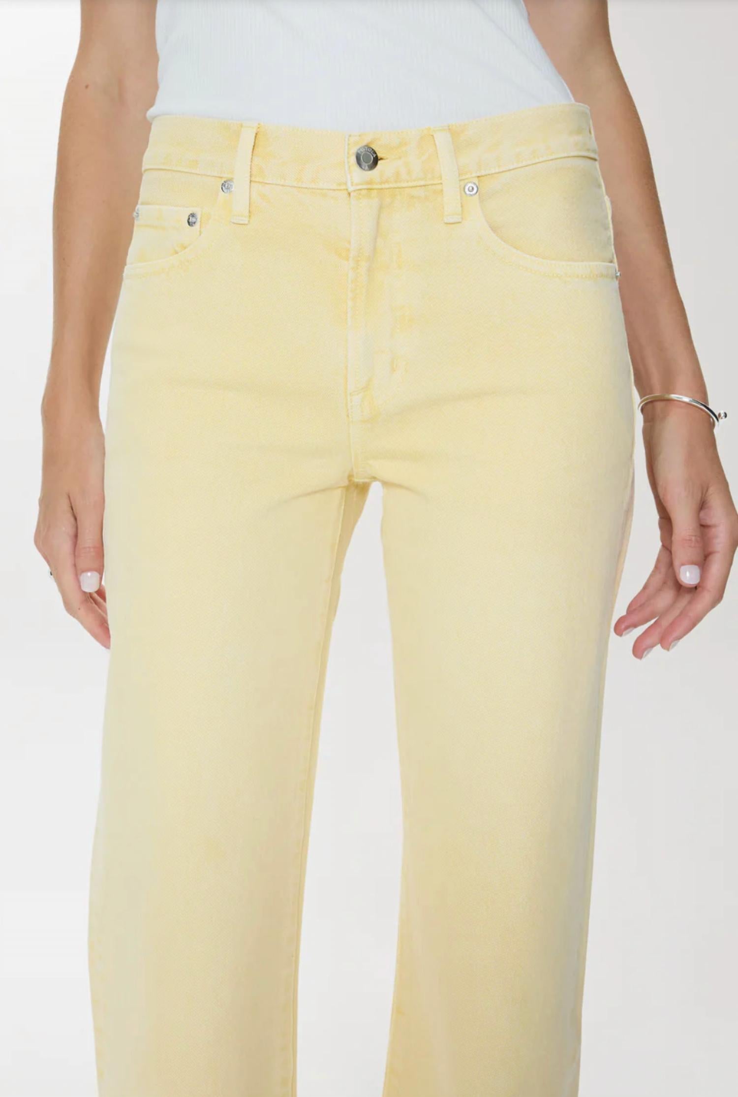 Pistola - Lexi Mid Rise Bowed Straight Jeans