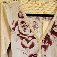 Mystree - Women's Floral Long Sleeve Tunic Cardigan