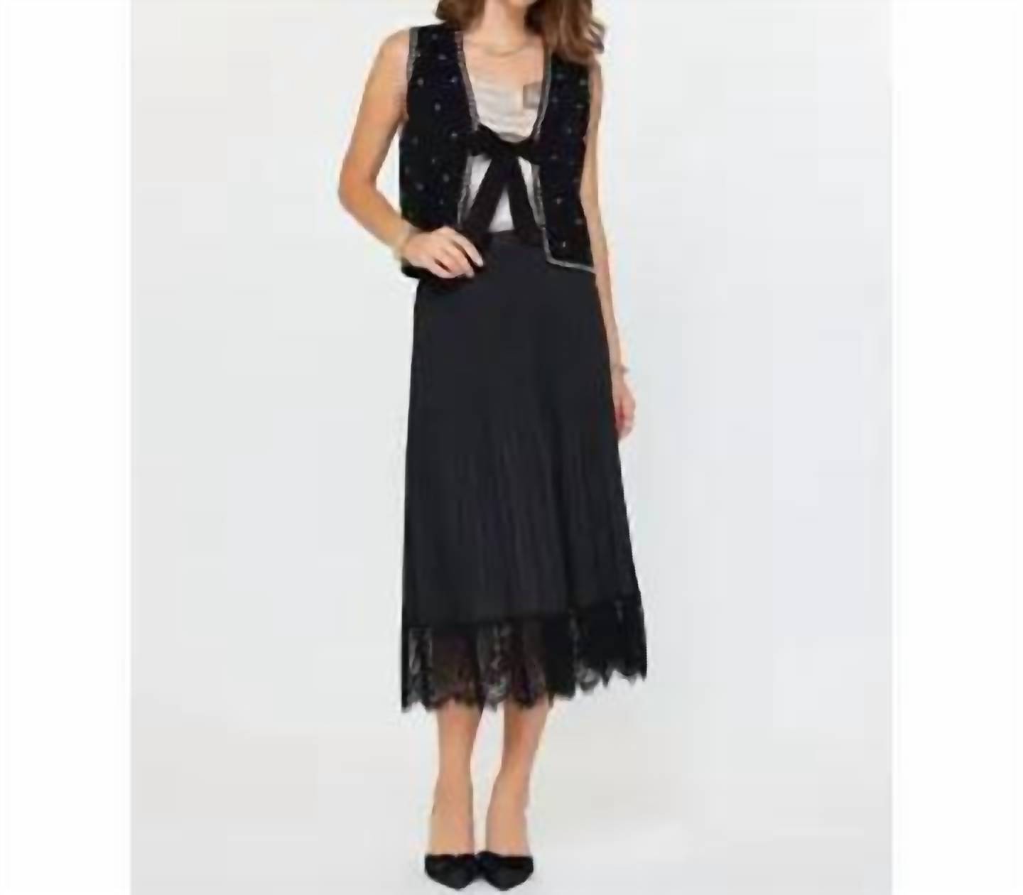 Current Air - Crystal Beaded Knit Vest