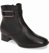 Ara Women's Georgia Graz Leather Ankle Boot in black - women's shoe