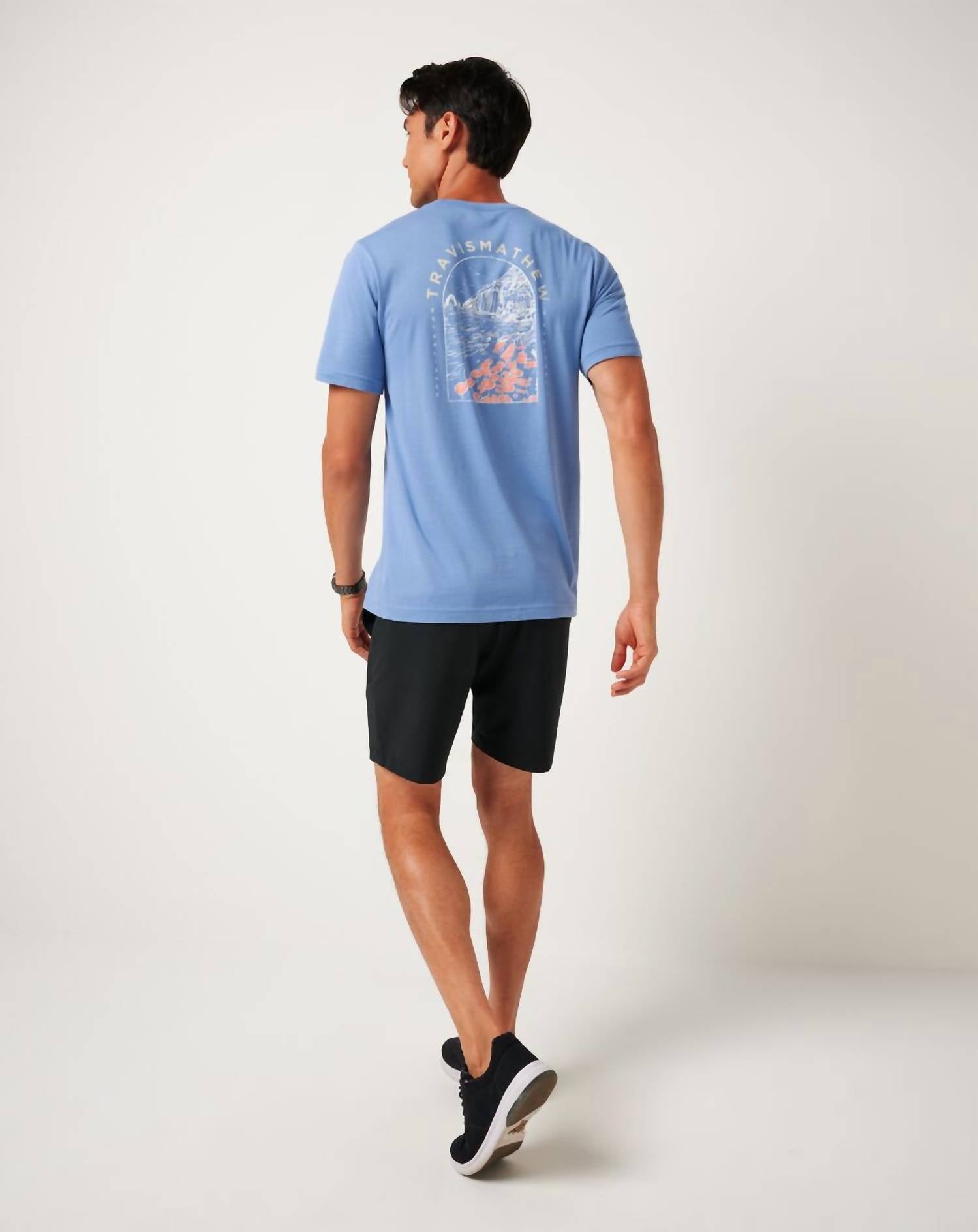 TravisMathew Reef Walk Short Sleeve Tee in pacific coast - men's t-shirt - view 6