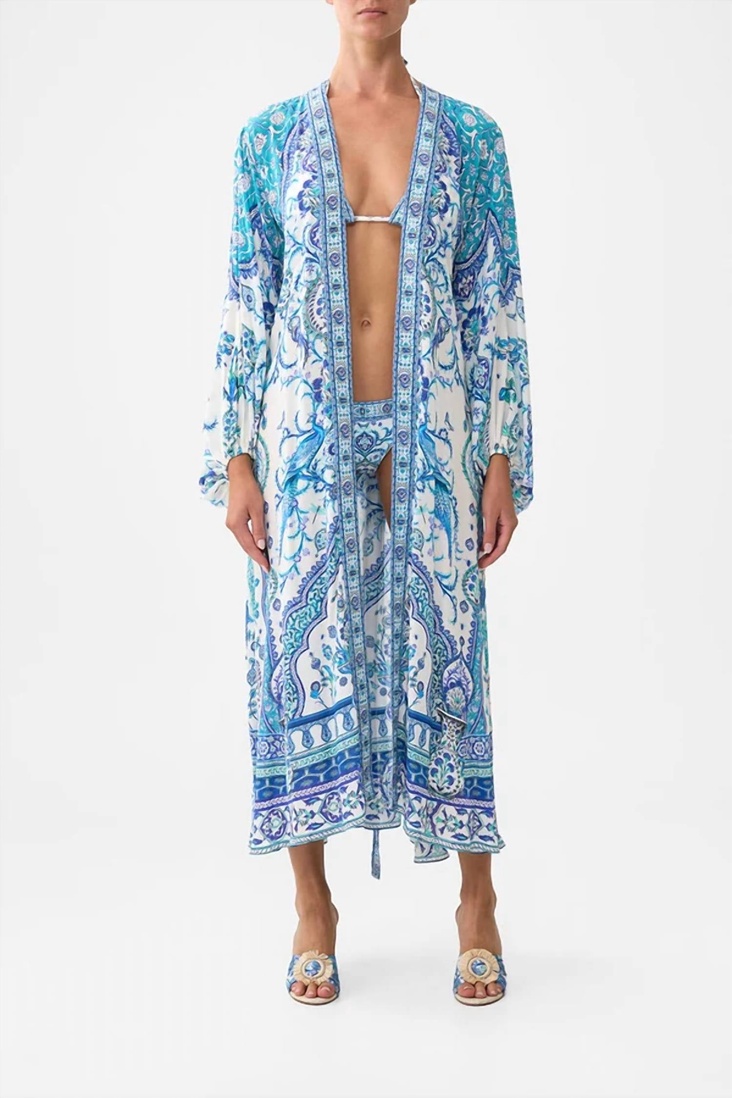 Camilla - Silk Blouson Sleeve Layer Coverup