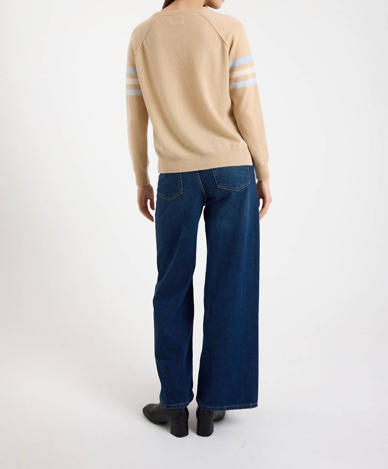 Brodie Cashmere - Annie Stripe Crew Sweater