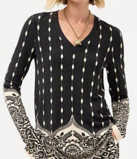 Johnny Was DEMI V-NECK TUNIC in lilith - women's shirt - view 4