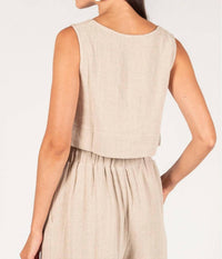 P.Cill - Linen Crop Top