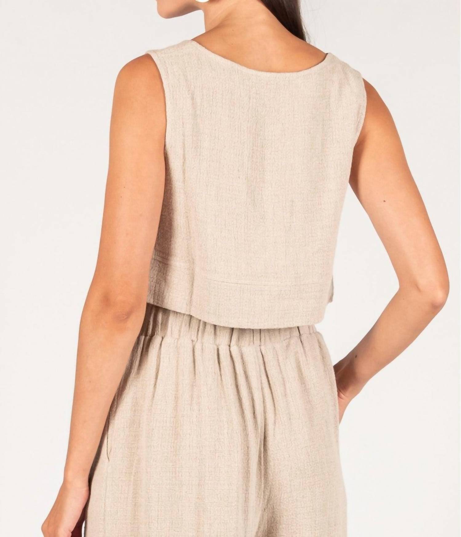P.Cill - Linen Crop Top