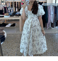 Aureum - Floral Tie Midi Dress