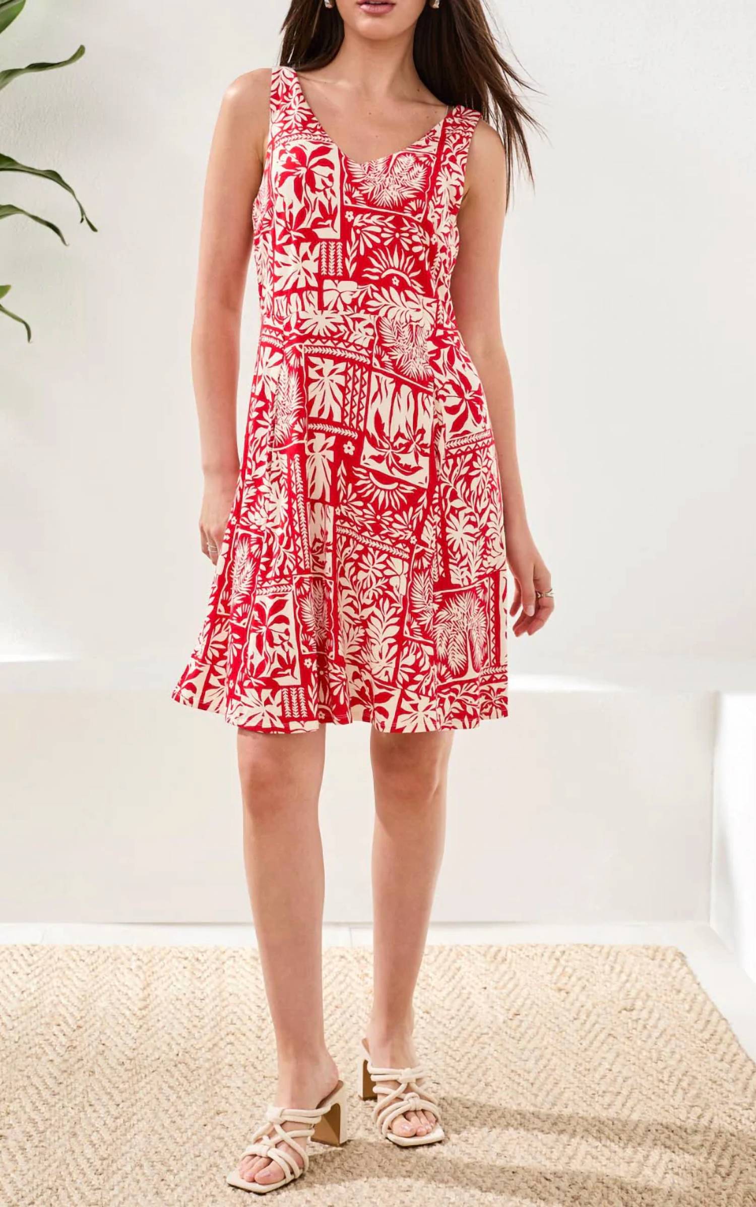Tribal - Sleeveless V Neck Dress