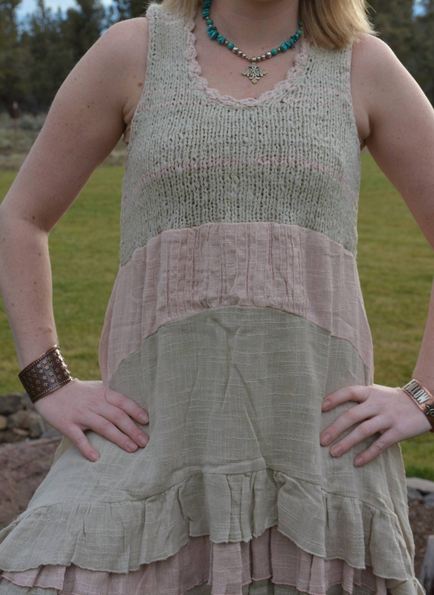R Cinco Ranch Head Up Boho Dress in multi - women's dress