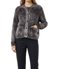Avant Toi - Hand Painted Brushed Cotton Round Neck Cardigan