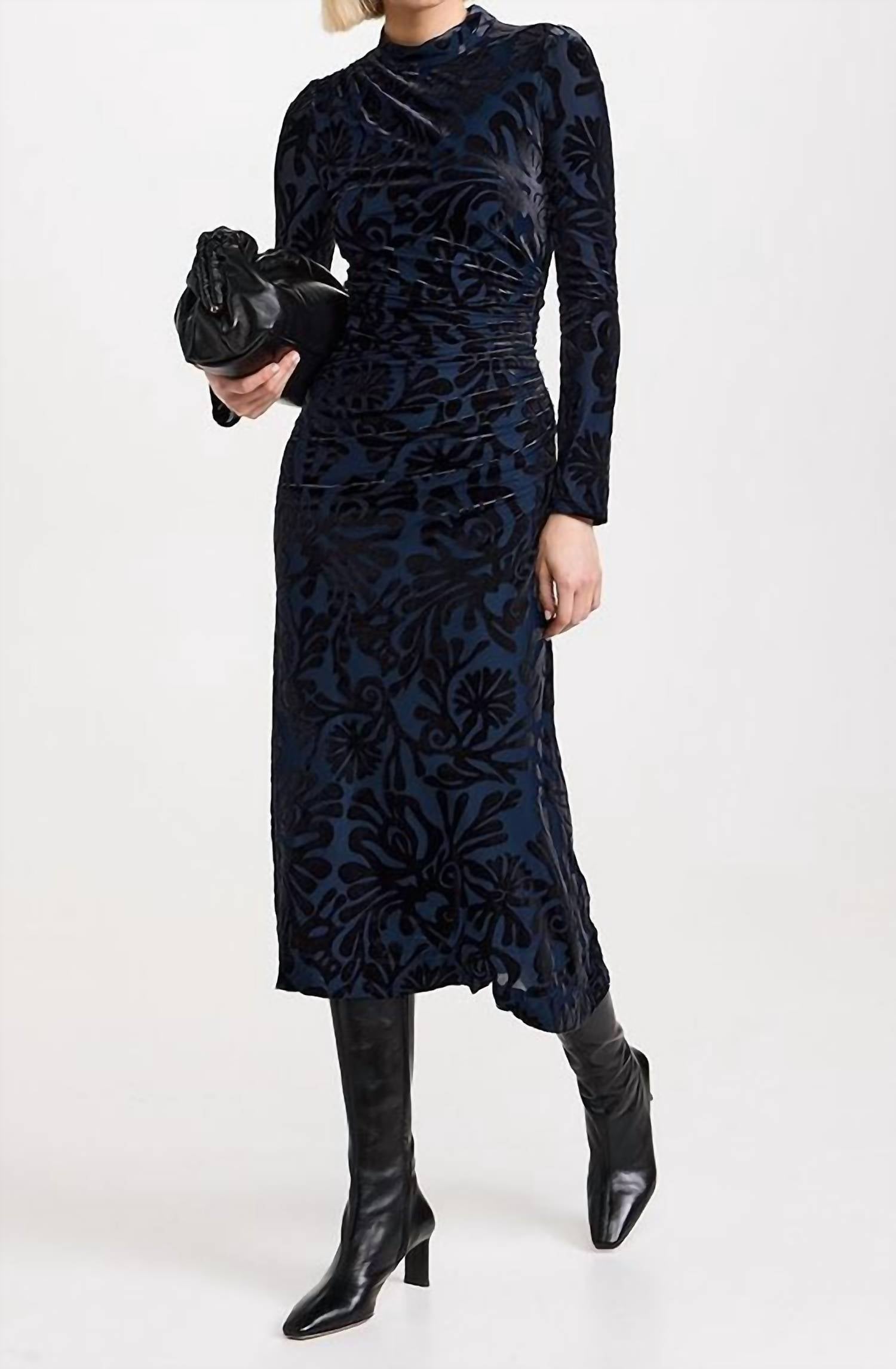 Sea - Alia Stretch Burnout Velvet Dress