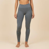 BBrazil Clothing Basket Weave Jacquard Long Leggings in heather grey - women's pants