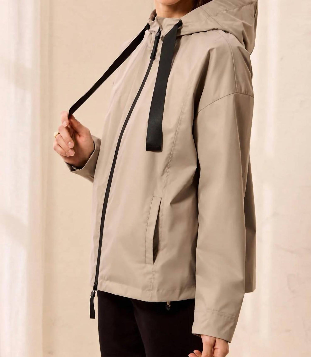 Tribal - Hooded Zip Front Rain Jacket