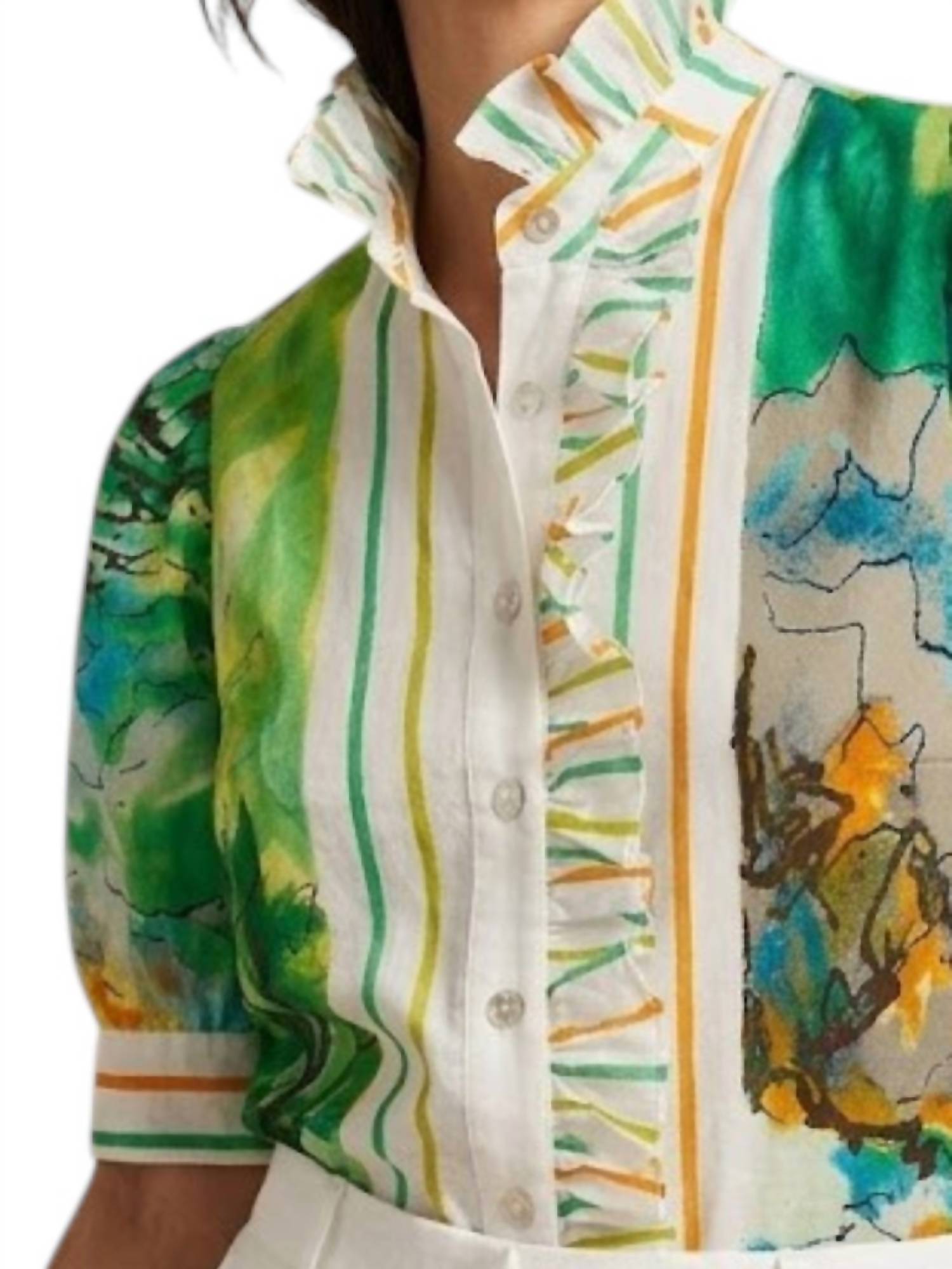 Hope For Flowers - Frilled Button Down Top