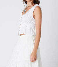 Cla - Ruffled Peplum Top