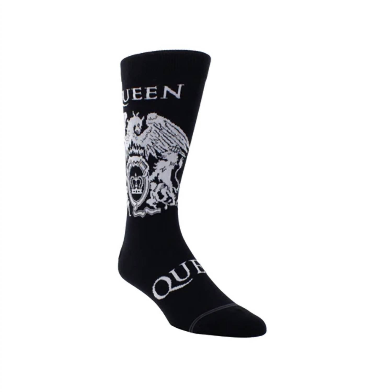 Perri’S Socks - Men's Queen White Crest Crew Sock