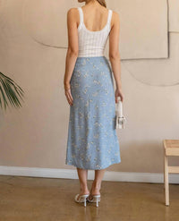 The Workshop Studio - FLORAL BUTTON DOWN MIDI SKIRT