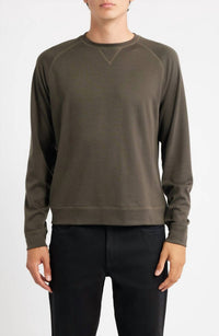 Scott Barber - Lightweight Stretch Wool Blend Crewneck Top