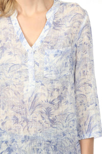 Charlie B - Printed Roll-up Sleeve Blouse