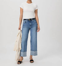 Paige - Sasha Ankle Wide Leg Cuff Jeans