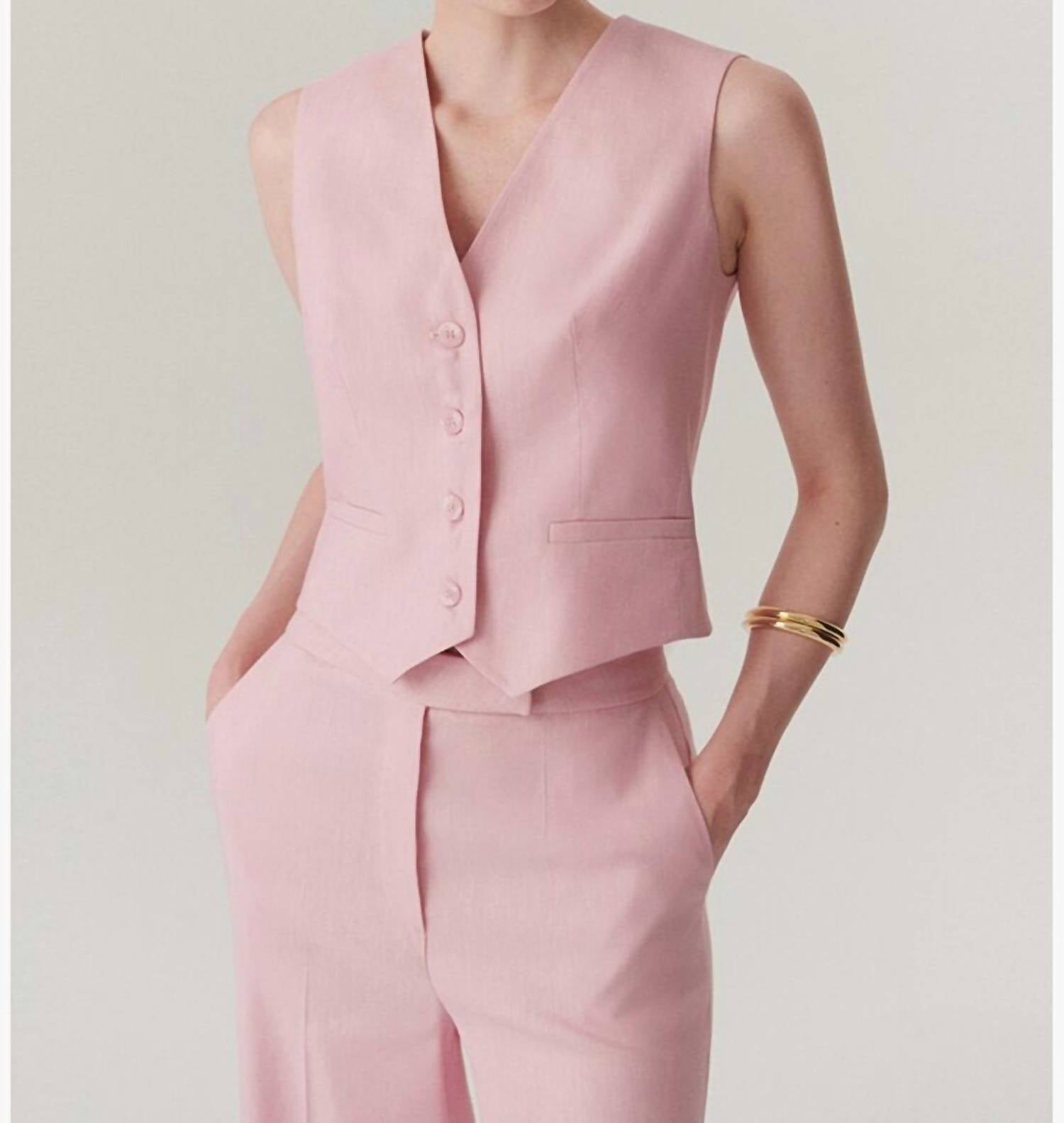 Exquise - Waist-fitted Linen Vest