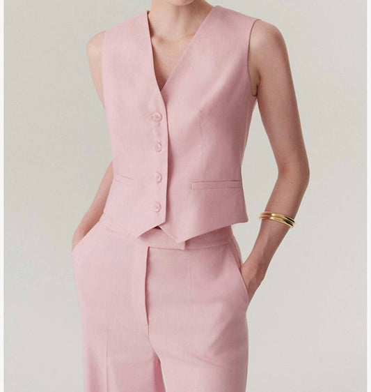 Exquise - Waist-fitted Linen Vest