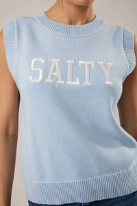 Sunday Edition - Salty Sleeveless Knit Sweater Vest