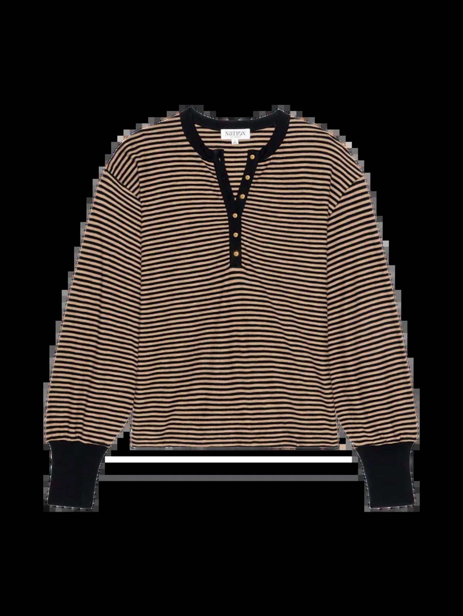 Nation Ltd - Victoria Henley Long Sleeve Sweater
