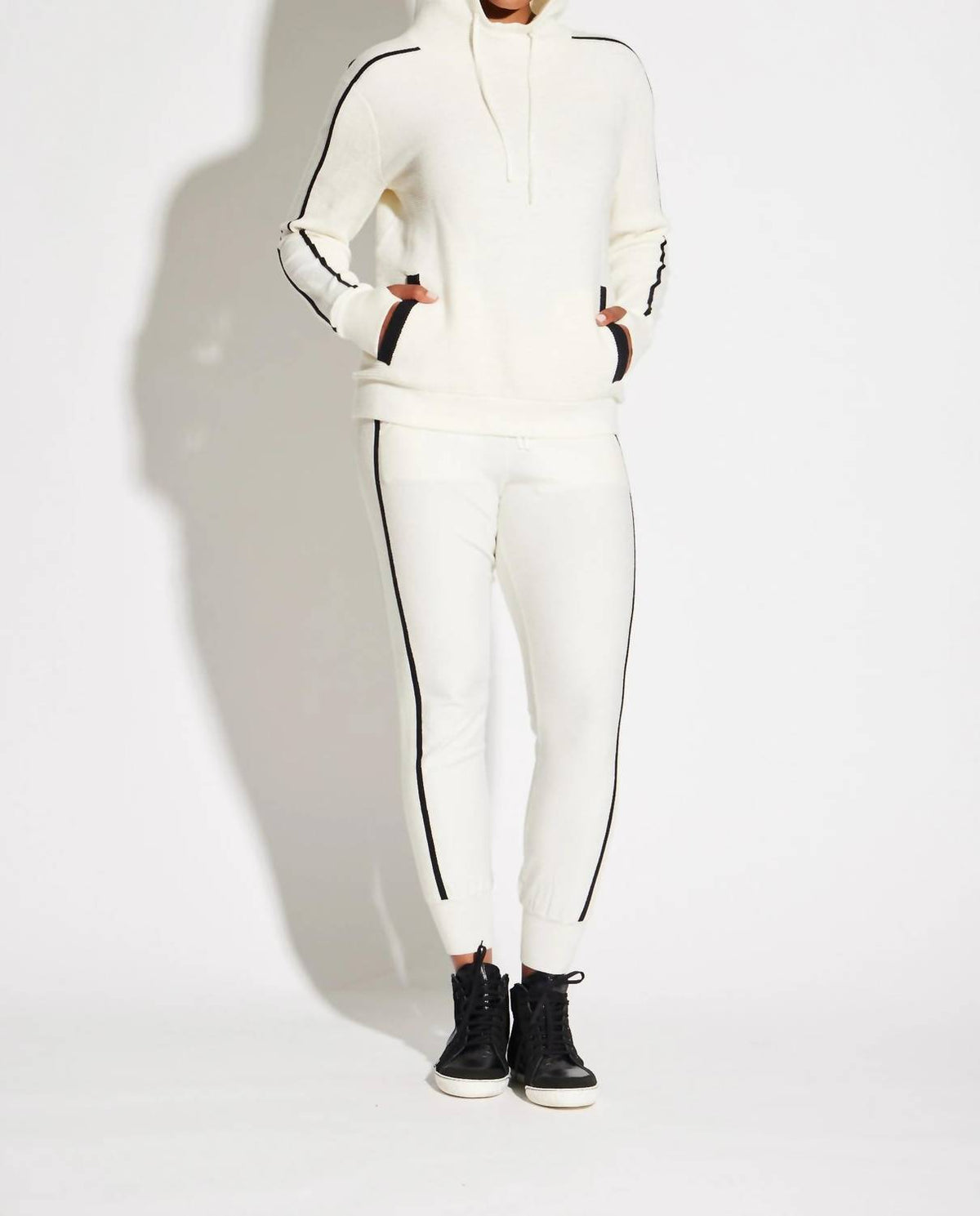 Circular Path - Double Stripe Pullover Hoodie